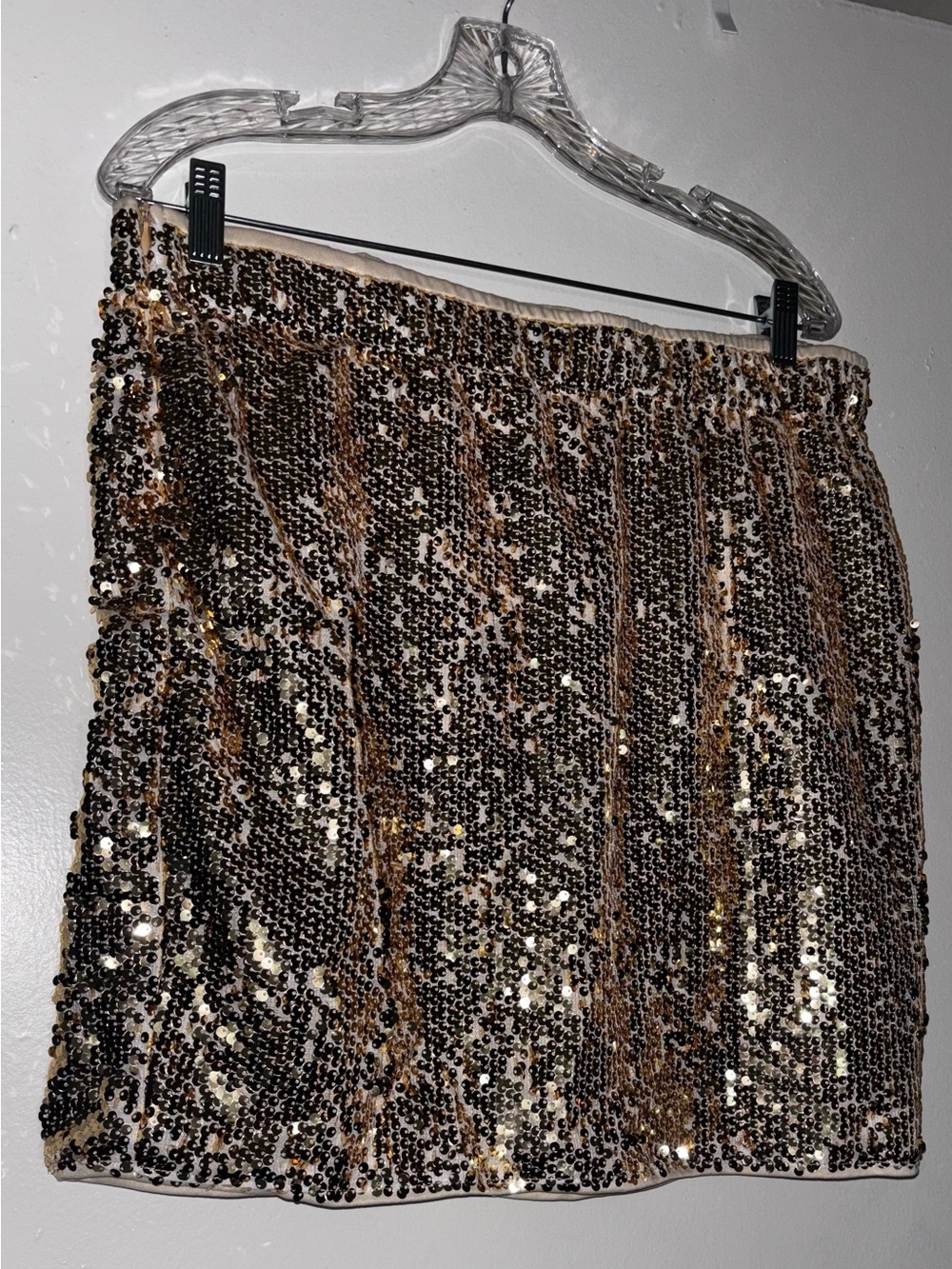 Gold Sequin Mini Skirt - Elegant Party Wear